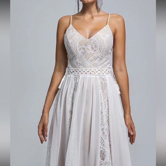 Lace boho white dress - Picture 2 of 7